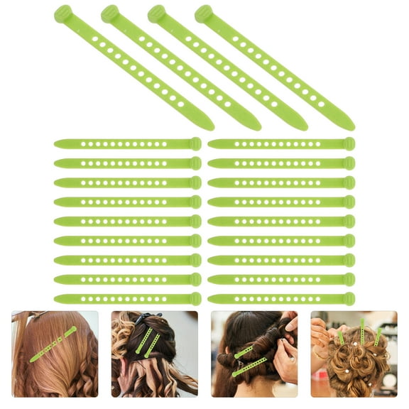 LULULION 50Pcs Pink Hair Curler Stick Easy to Use Hot and Cold Perm Bar for Hair Styling