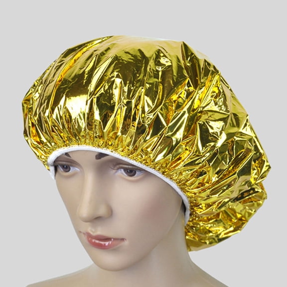 LULULION 5Pcs Hair Aluminum Foil Hat with Elastic Band for Deep Conditioning and Perm Treatments