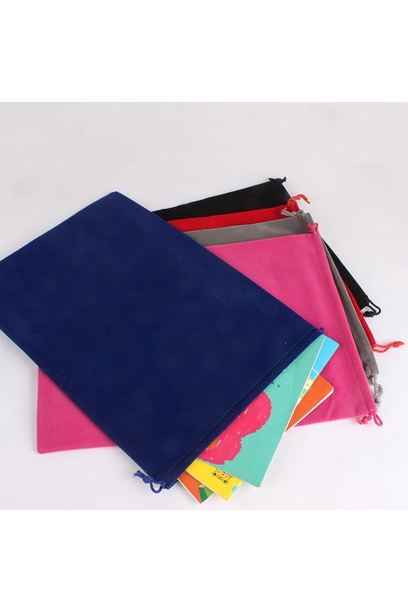 5Pcs Black Drawstring Pouch Made from Lint Material for Easy Open and Secure Close Use