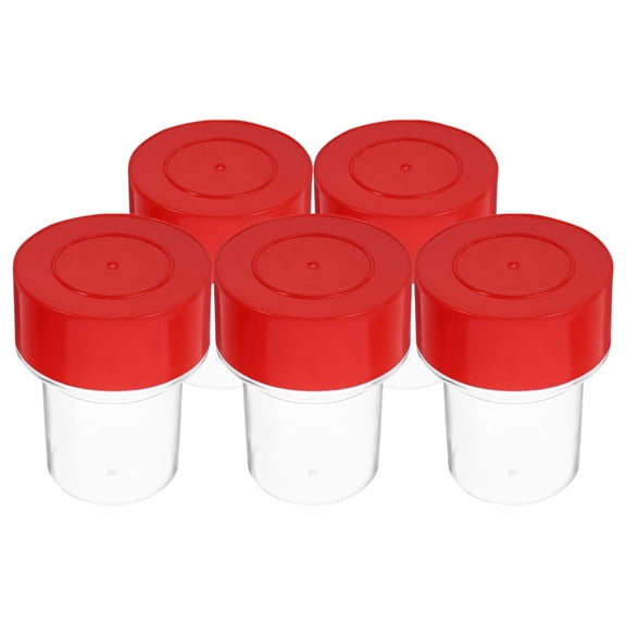 LULULION Plastic Stamp Organizer Clear Multi-Color Storage Case for Office Stamps 5Pcs