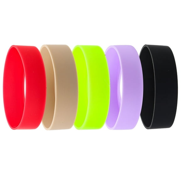 LULULION 5Pcs Silicone Bottle Bottom Protector Non Skid Cover Multipurpose Water Bottle Boot