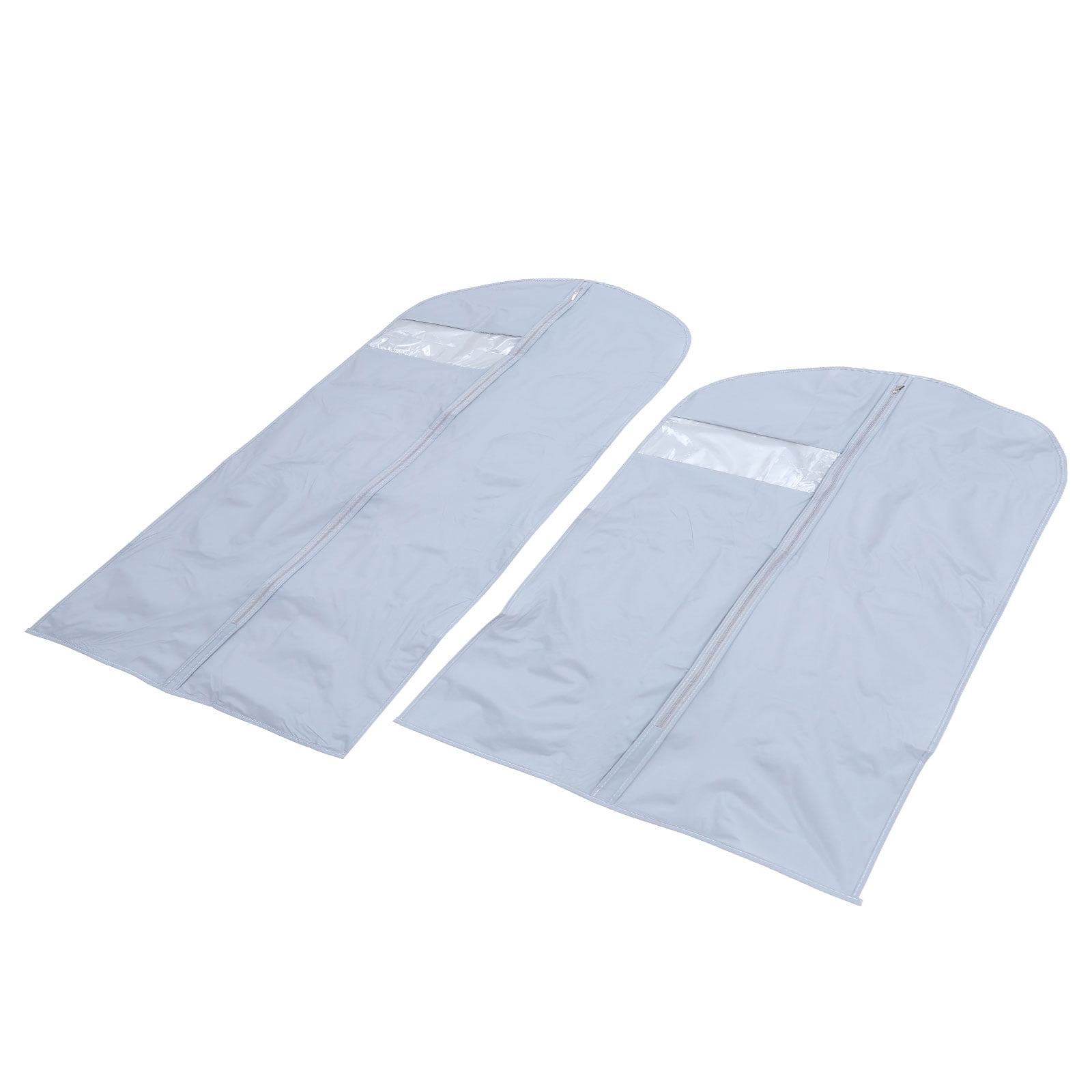 LULULION 5Pcs Grey Plastic Coat Storage Bag with Transparent Scratch Resistant Protective Cover