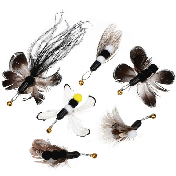 LULULION Teaser Replacement Parts Multiple Styles Safe Materials for All Cats 6Pcs