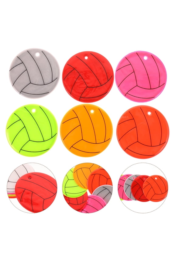 6Pcs Plastic Bike Reflectors Keychains Portable Reflective Accessories for Bikes Touring Cars and Bags