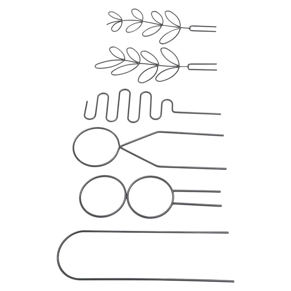 LULULION 6Pcs Garden Plant Climbing Trellis Metal Stand for Flowering Vines Black