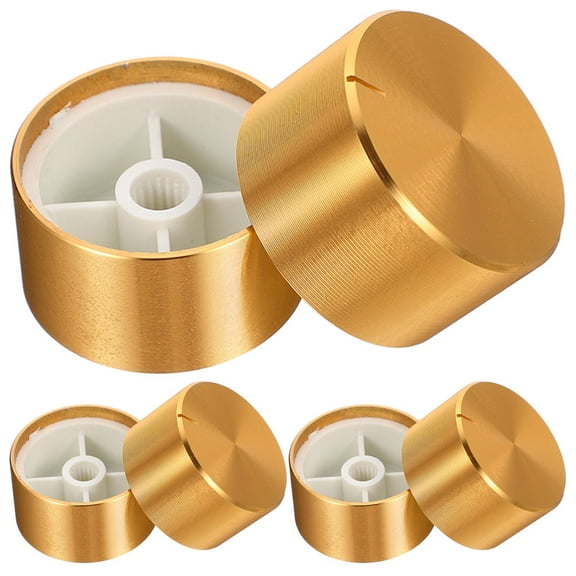 LULULION 6pcs Guitar Tuner Buttons Aluminum Golden Volume Control for Electric Guitar Potentiometer
