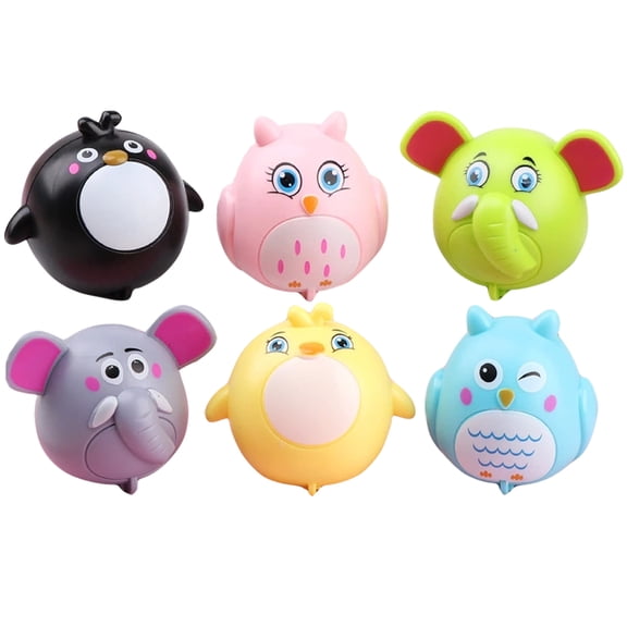 LULULION 6Pcs Friction Powered Pull Back Cars Assorted Colors Animal Design Safe Material