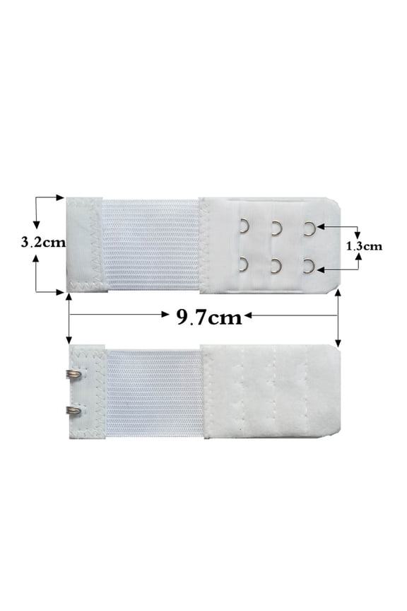 Bra Extenders for Bras Elastic Support Black 6Pcs 3.8 x 2.2in