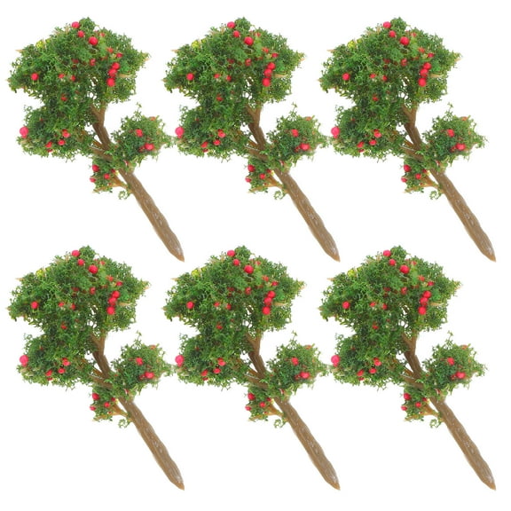 LULULION 6pcs Diorama Trees Artificial Apple Tree Model Ornament For Miniature Landscape Use