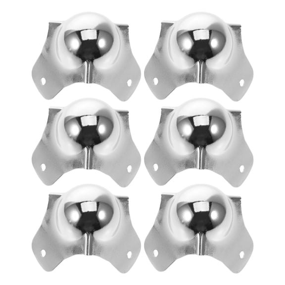 LULULION 6Pcs Silver Metal Ball Corner Guards Protective Edge Guards for Cabinets