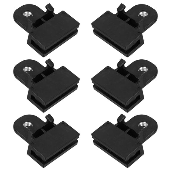 LULULION 6pcs Rail Glass Holder Window Glass Channel Clips Black Plastic for Repair Replacement Buckle