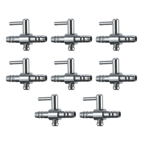 LULULION Pump Lever Control Valve Plated Silver Air Flow Regulator for Aquarium with Easy Installation