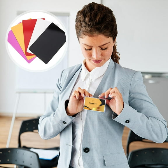 LULULION 80pcs Sublimation ID Cards Aluminium Black for DIY Users