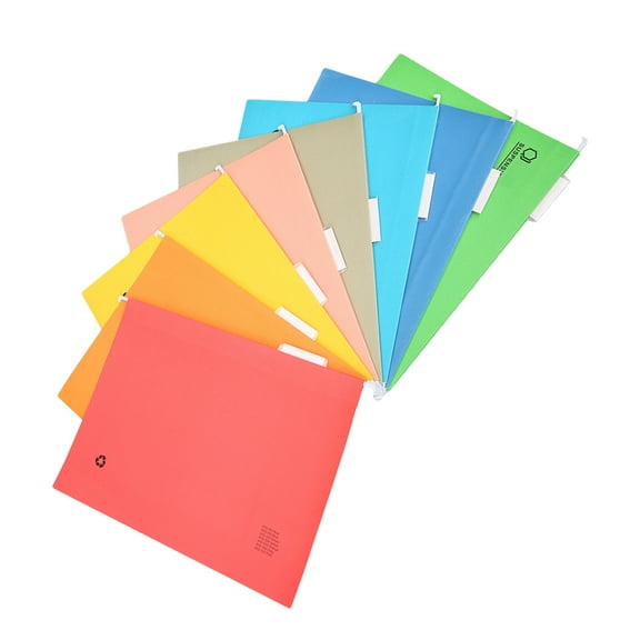 LULULION 8Pcs Paper File Organizer Hanging File Holder with Label Tabs for Office Use