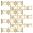 thumbnail image 1 of LULULION Model Village Fencing Mini House Retro Fences Light Brown Wood 8Pcs, 1 of 5