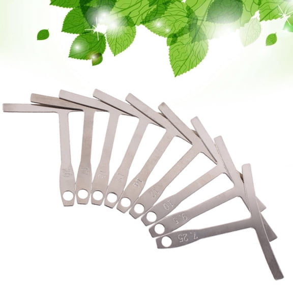 LULULION Precision Guitar Tool Ruler Stainless Steel T Shaped 9Pcs