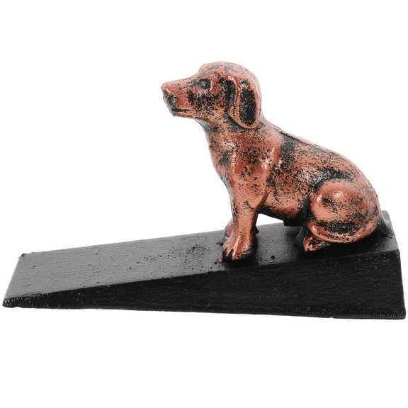 LULULION Decorative Iron Weighted Door Stopper Dog Shape for Bedroom and Home Use