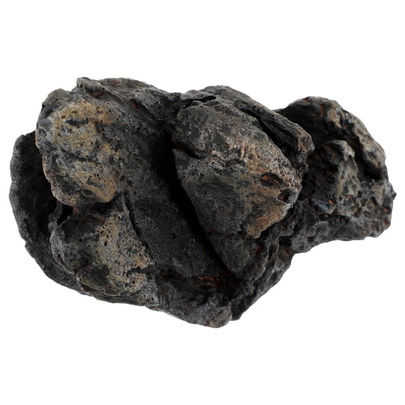 LULULION Black Fish Tank Stone Ornament Made of Safe Resin for Realistic Aquarium Look