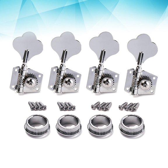 LULULION Bass Tuning Machine Guitar Tuning Machine Heads Silver Open Style for Musical Instrument Maintenance 1 Set