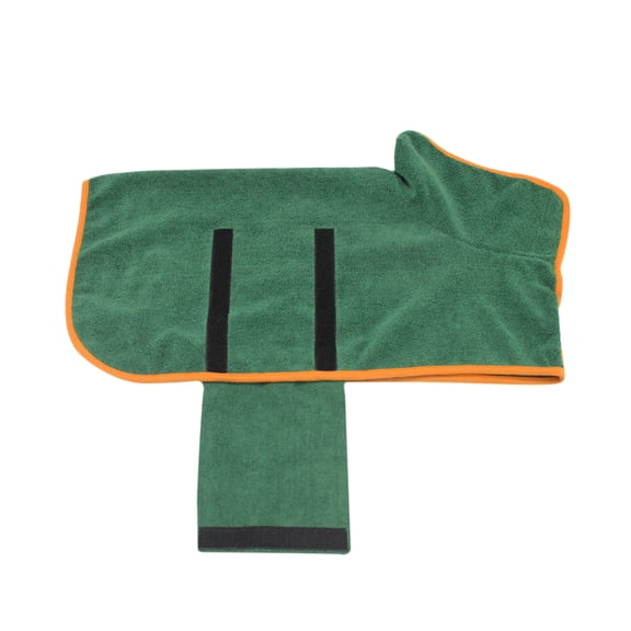 LULULION Cat Bathrobe in Green Polyester Hooded Style for Warmth and Fast Absorbent Drying