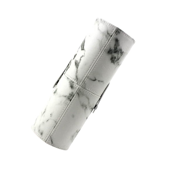 LULULION Travel Makeup Brush Holder Marble Style Lightweight Compact Cosmetic Bag