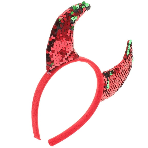 LULULION Horns Headband Horn Headband Red 1Pcs