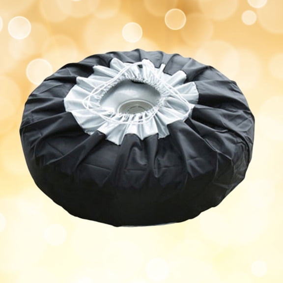 LULULION Black Oxford Cloth Protective Tire Cover Universal Fit for Car Storage