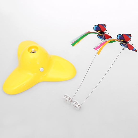 LULULION Cat Teaser Device For Indoor Training Sessions Yellow 1 Set