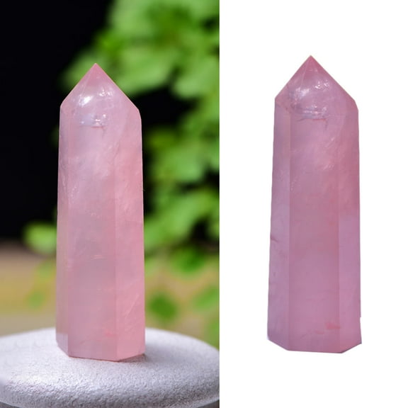 LULULION Crystal Wand Pink Hexagonal Column 1Pack
