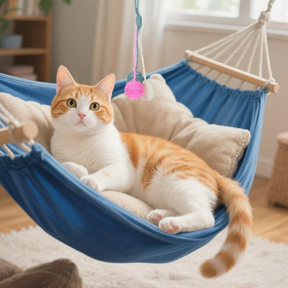 LULULION Hanging Cat Ball for Indoor Cats Sisal for Scratching and Playtime 1 Set