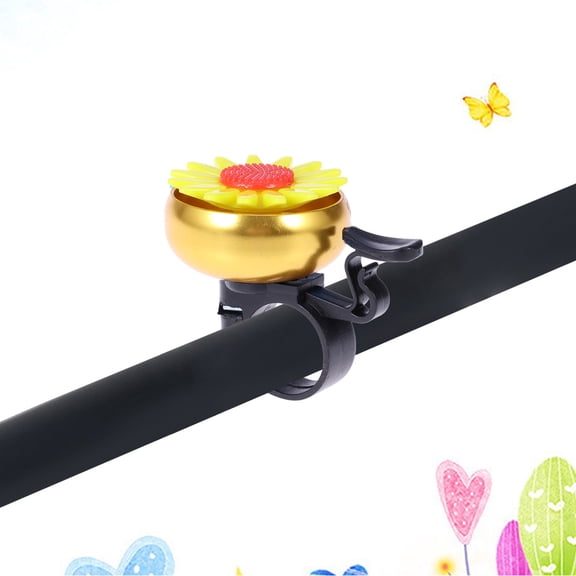 LULULION Children Bike Horn Bike Bell Golden Aluminum Alloy Ring Sound Handlebar Attachment 1Pcs