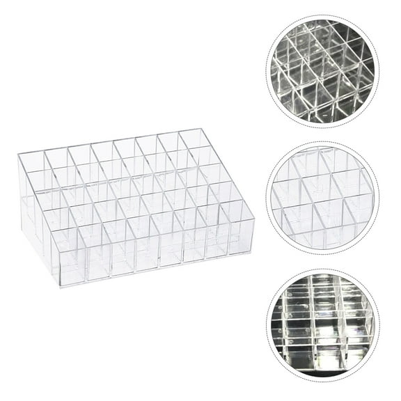 LULULION Practical 40 Slot Lipstick Organizer Transparent Cosmetic Storage Rack