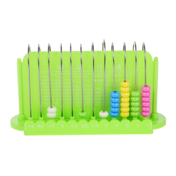 LULULION Counting Abacus Kids for Math Learning High-grade Plastic Green 1Set
