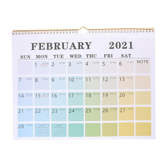 LULULION Monthly Calendar Wall 2021 Paper Assorted Color 1Pcs for Office Use