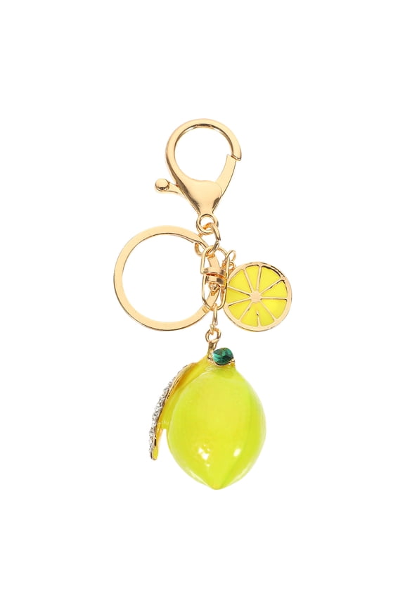 Cute Alloy Keychain Lemon-shaped Backpack Accessories 1Pcs