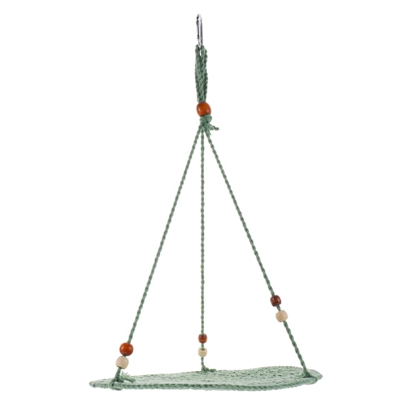 LULULION Bearded Dragon Bed Rest Reptile Hammock Green Cotton Rope 1 Set