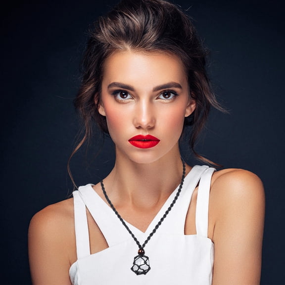 LULULION Crystal Cage Necklace Pendant Necklace Cords Adjustable Length 1Pcs for Men