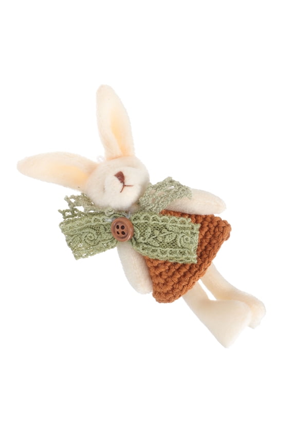 Adorable Orange Bunny Brooch Decorative Breastpin for Easter Party Clothing and Accessories
