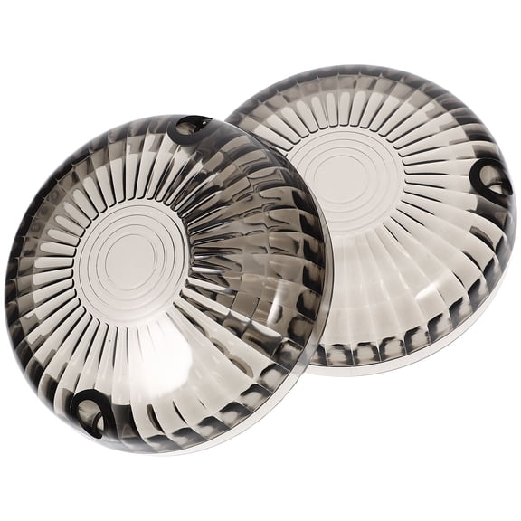 LULULION 2Pcs Dark Grey Motorcycle Turn Signal Lens Covers Outdoor Use Impact Resistant