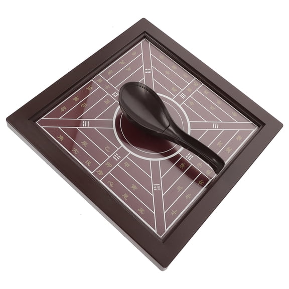 LULULION Chinese Style Compass Brown Vintage Teaching Instrument for Direction and Positioning