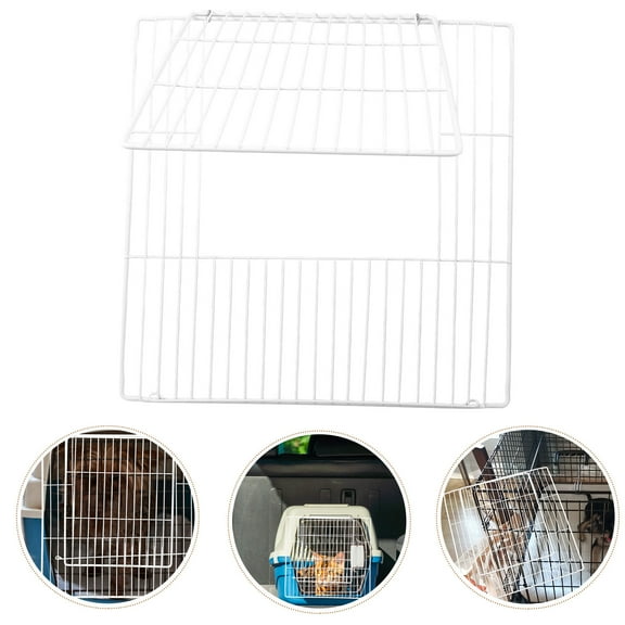 LULULION White Metal Wire Dog Crate Door Panel with Strong Wear Resistance for Home Use