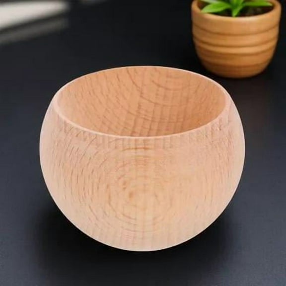 LULULION Oval Egg Shape Essential Oil Diffuser Khaki Beech Wood 1 Pcs