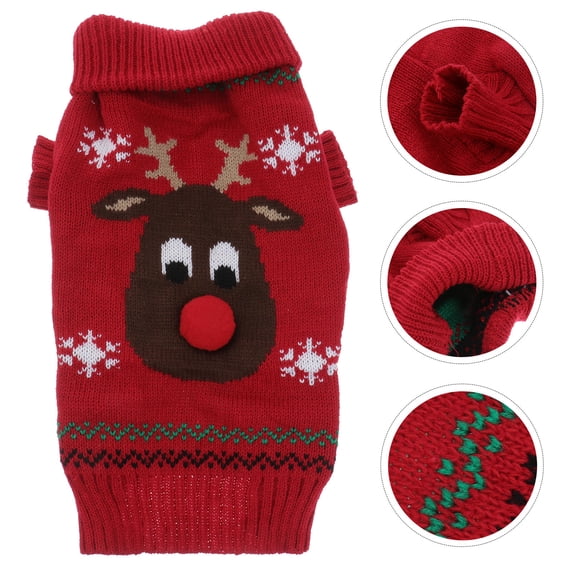 LULULION striped clothes for puppies Dog Clothing Red Pullover Design 1Pcs