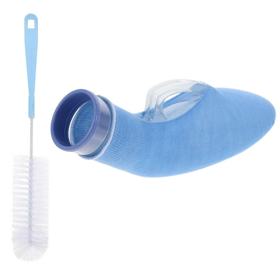 LULULION Male Urinal Portable Bottle Blue PVC 1Set