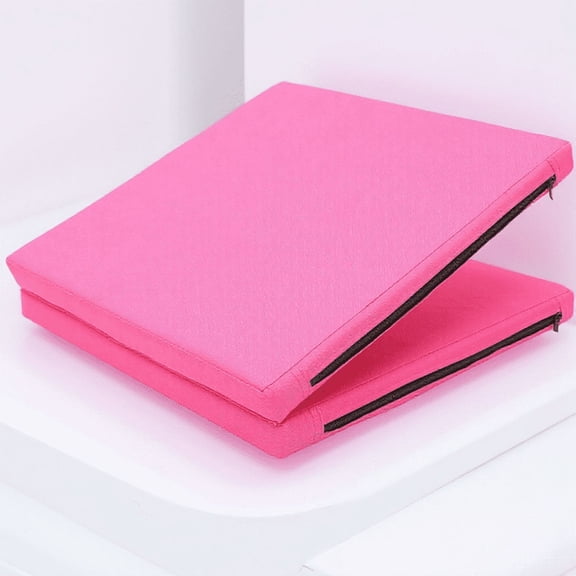 LULULION Pink Folding Yoga Mat for Home Gym Exercise with Extra Thick Cushioning for Pilates and Workout