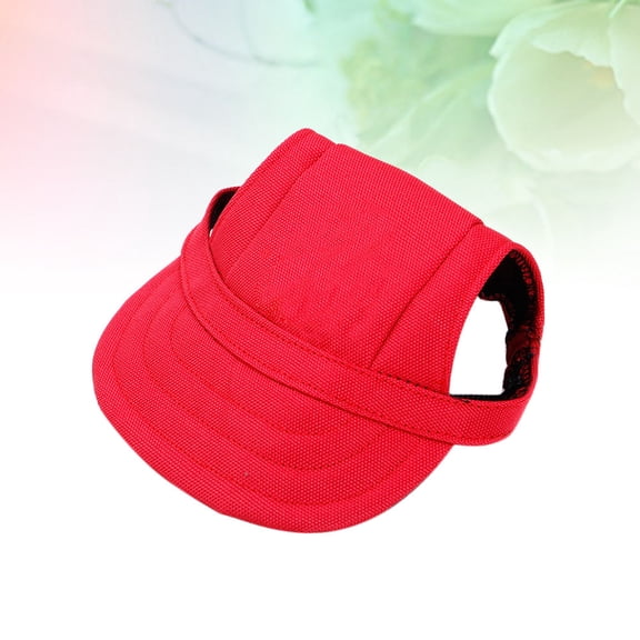 LULULION dogs hat baseball cap red canvas simple design 1Pcs 15.7*7.1*2.4in