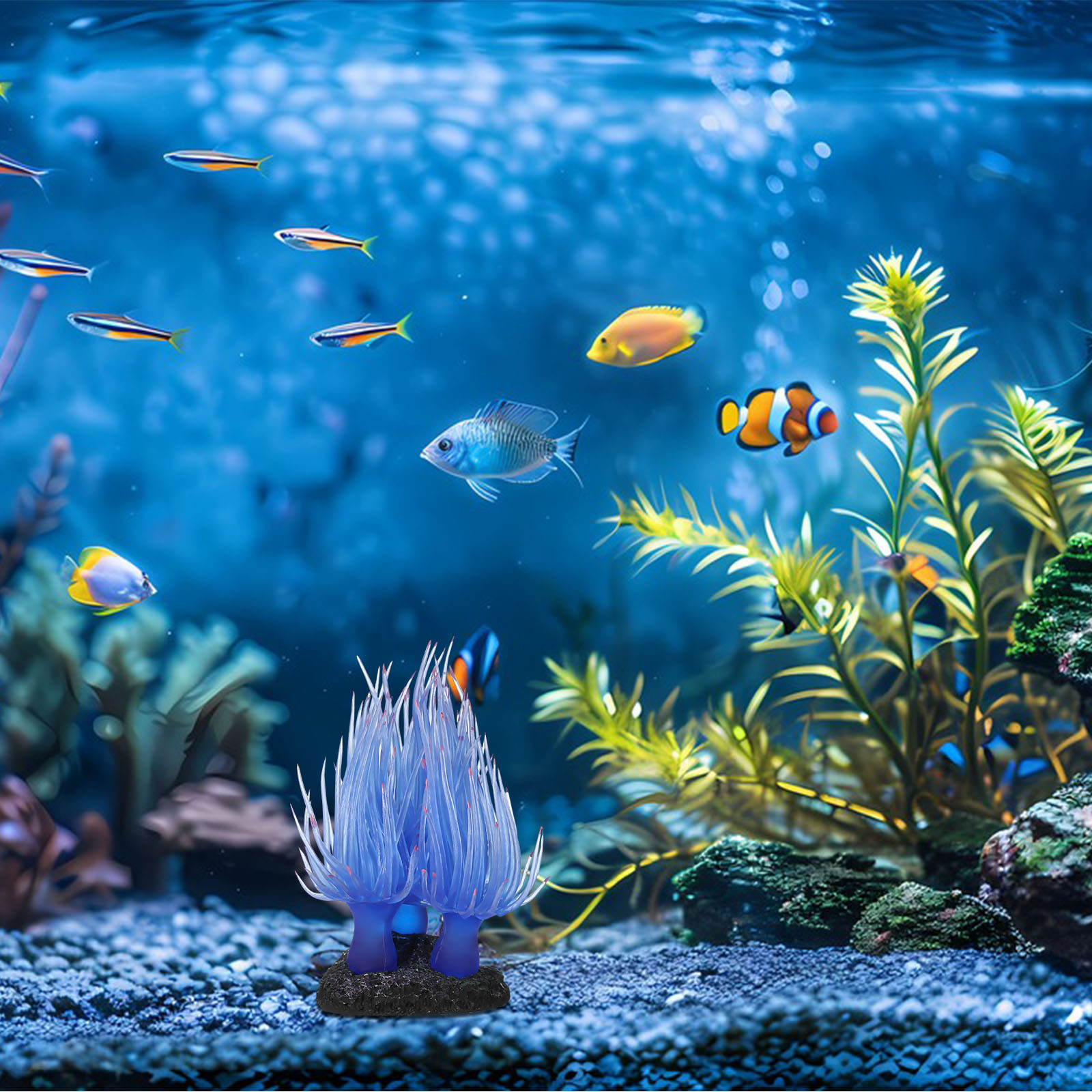 LULULION Fish Aquarium Accessories Artificial Coral Fish Tank Ornament ...