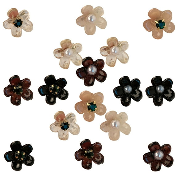 LULULION Flower Design Hair Claw Clips Assorted Color 16Pcs For Women