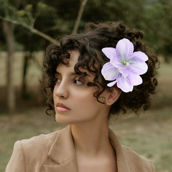 LULULION Flower Shape Hair Flowers for Women Side Flower Clip Beach Outings 1Pack