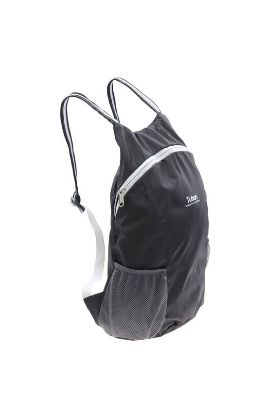 Outdoor Backpack Black Scratch Resistant Foldable Lightweight Nylon Travel Camping Bag